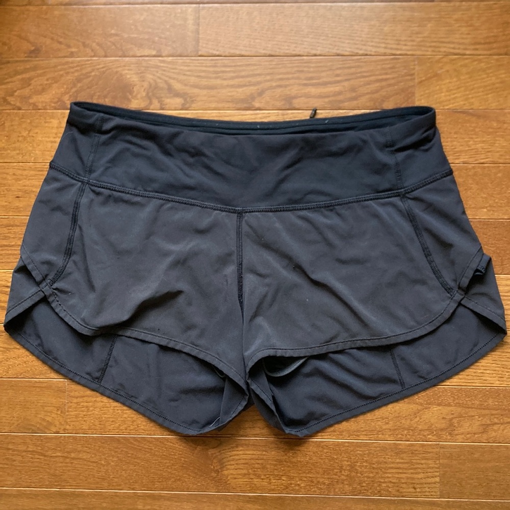 Black lululemon speed shorts